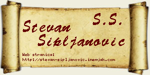 Stevan Sipljanović vizit kartica